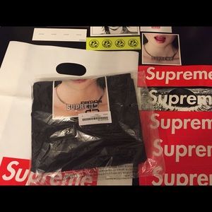 Supreme Necklace Tee Black Medium New